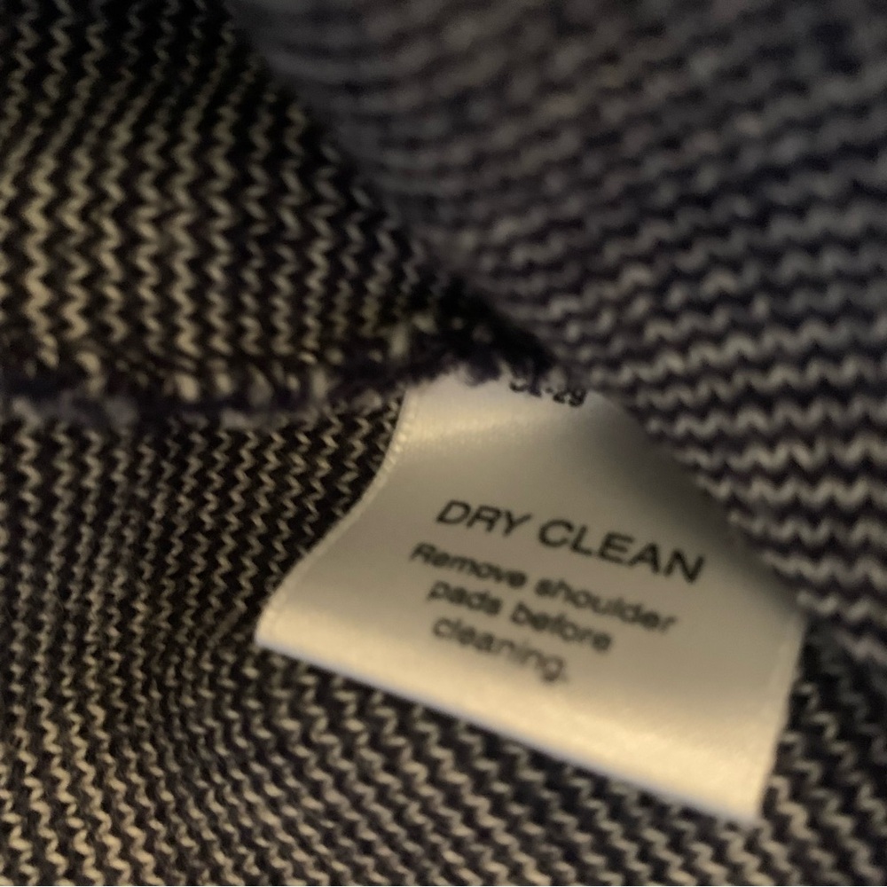 Vintage Pendleton Wool Cardigan Sweater Navy Blue Geometric Made in USA Medium - Picture 8 of 8